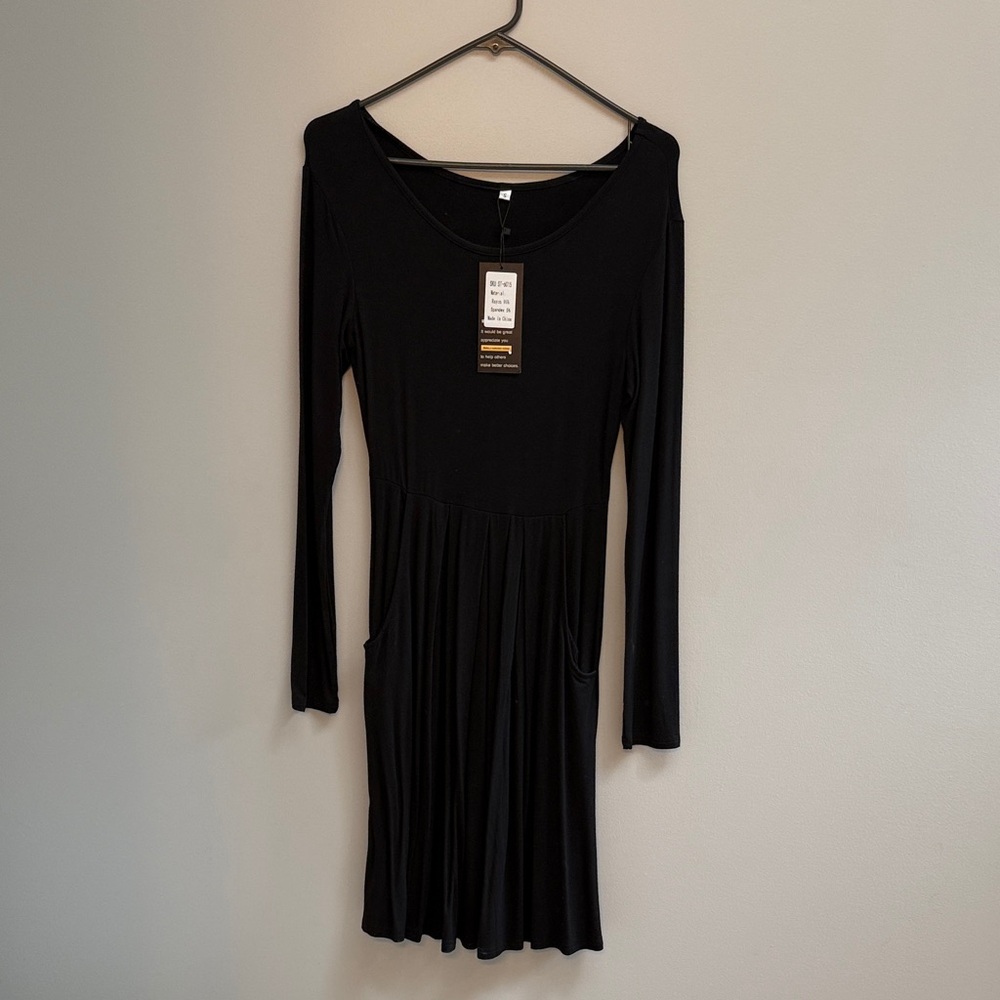 Amazon Black Long Sleeve Dress